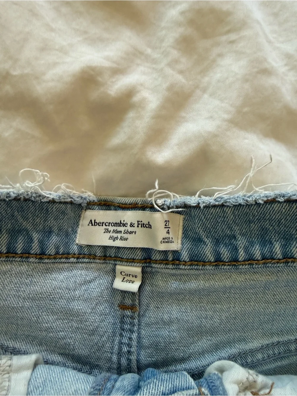 Abercrombie & Fitch High Rise Mom Denim Shorts